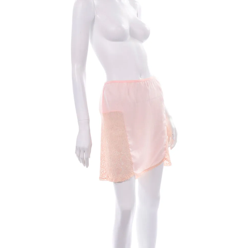 1940's Pink Silk & Lace Tap Shorts Undergarments Small