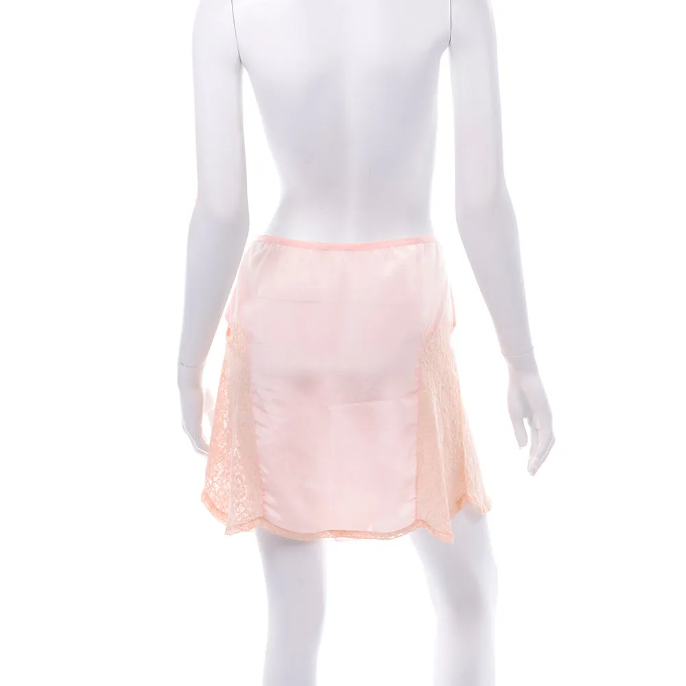 1940's Pink Silk & Lace Tap Shorts Undergarments Small