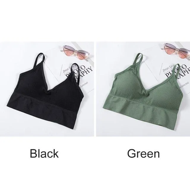 2 Pack Bras Seamless Bra U Type Backless Bralette Push Up Tupe Top Wire Free Brassiere