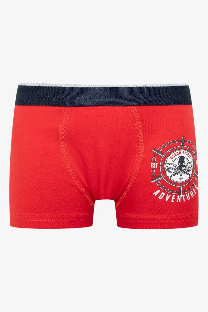 3 Pack Ocean Adventure Boxers Red