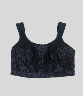 Black Print Ultimate Support Sports Bra