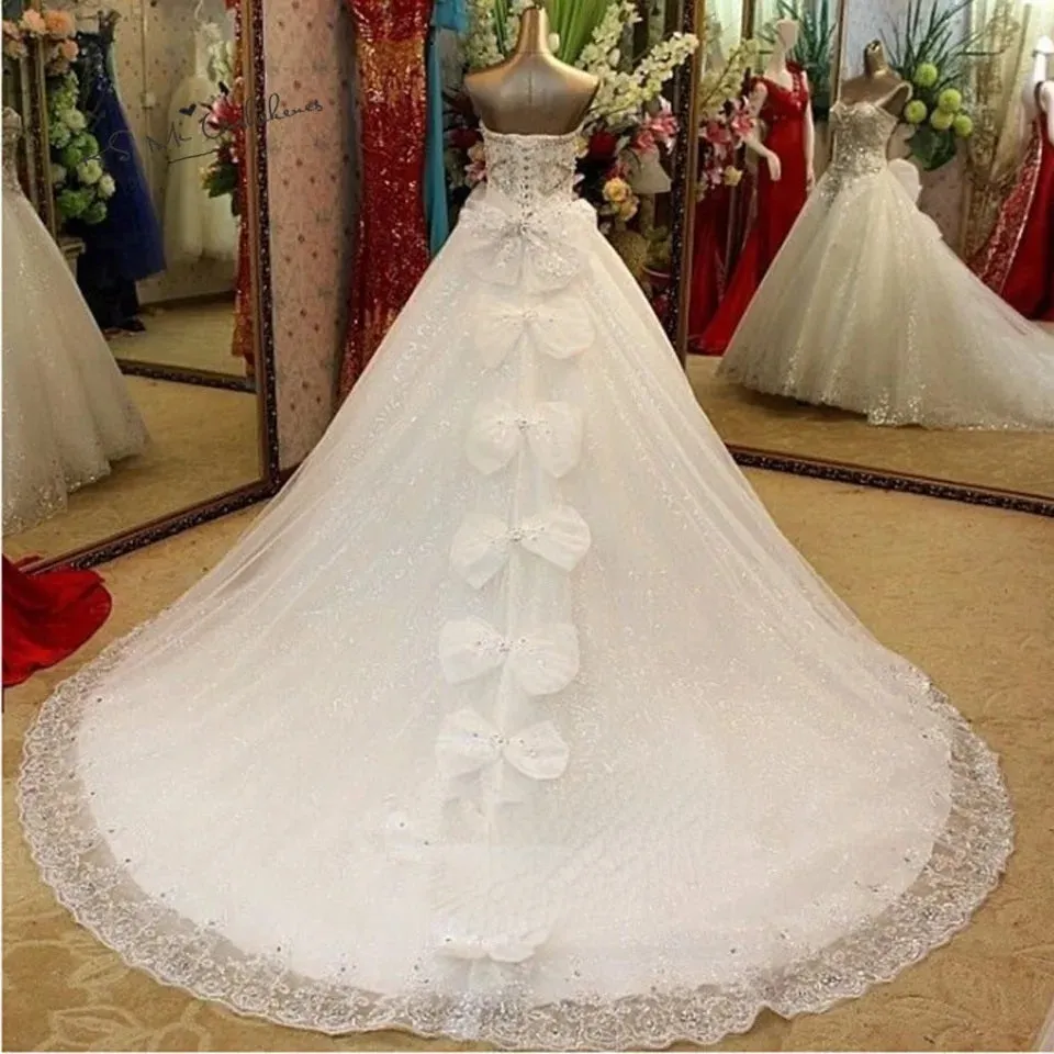 Bling Crystal Wedding Dress Vintage Bridal dress