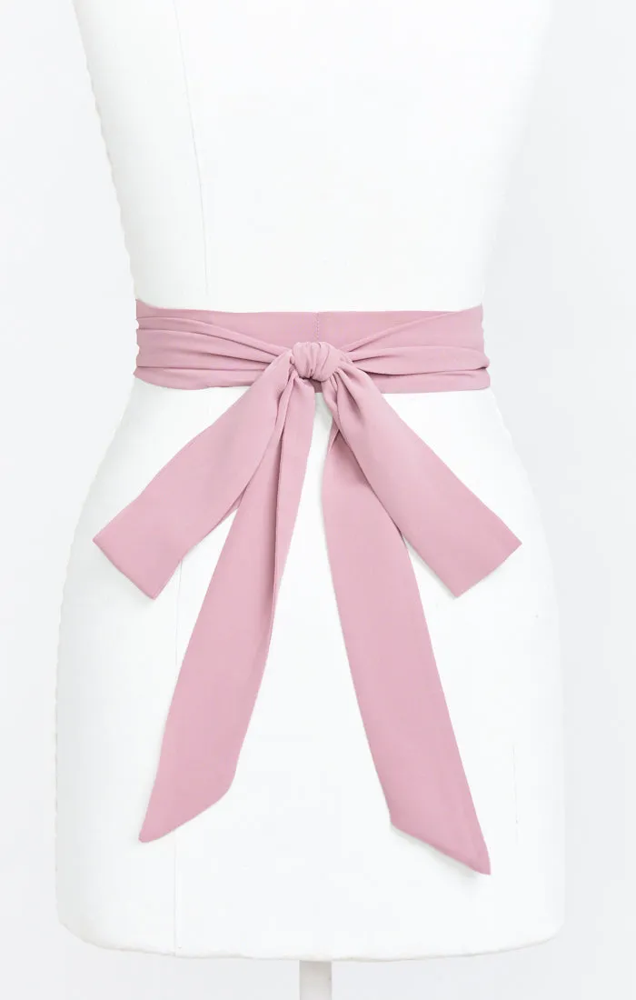 Bridesmaid Sash ~ Antique Rose Chiffon