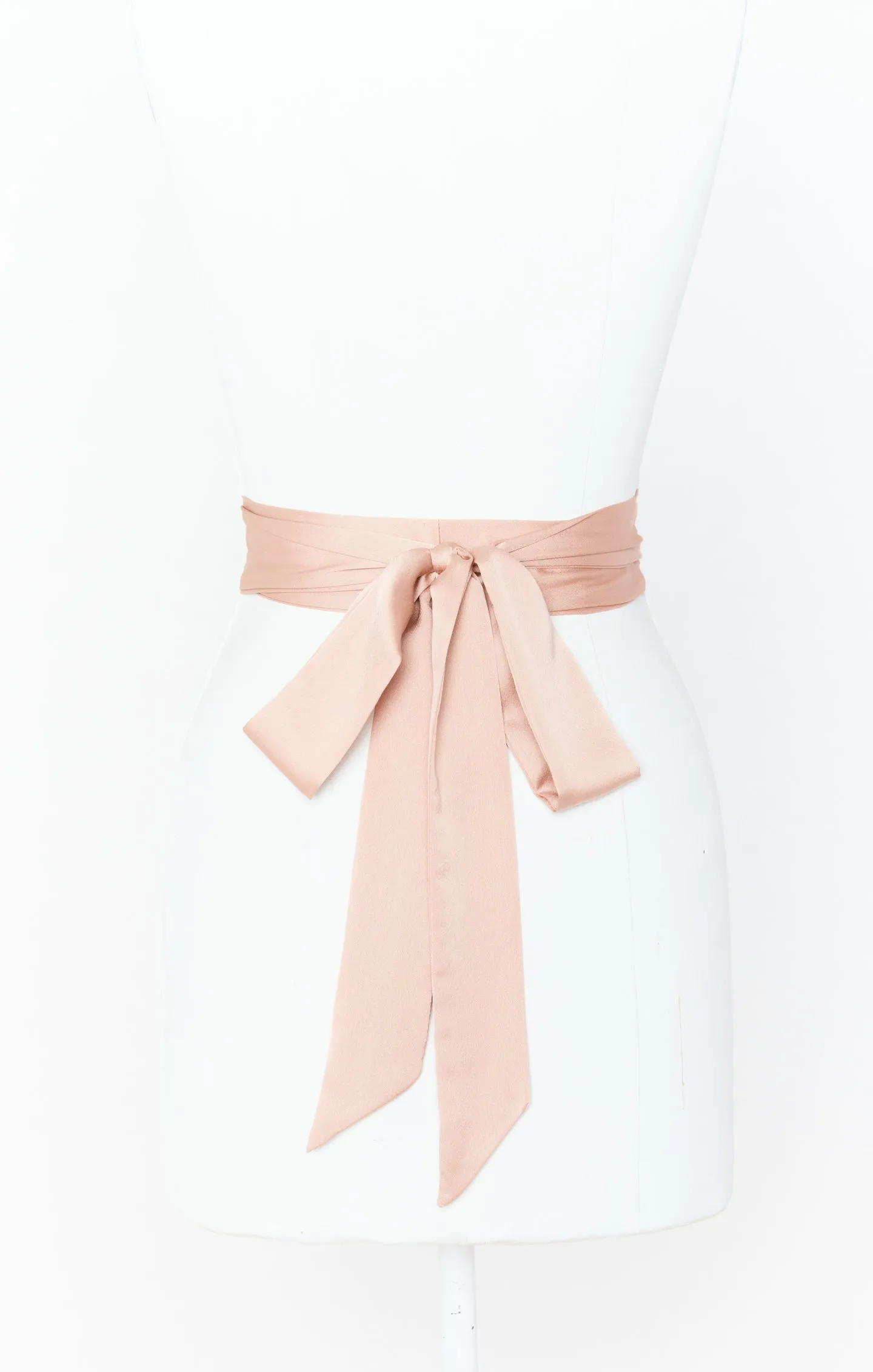 Bridesmaid Sash ~ Rose Gold Luxe Satin