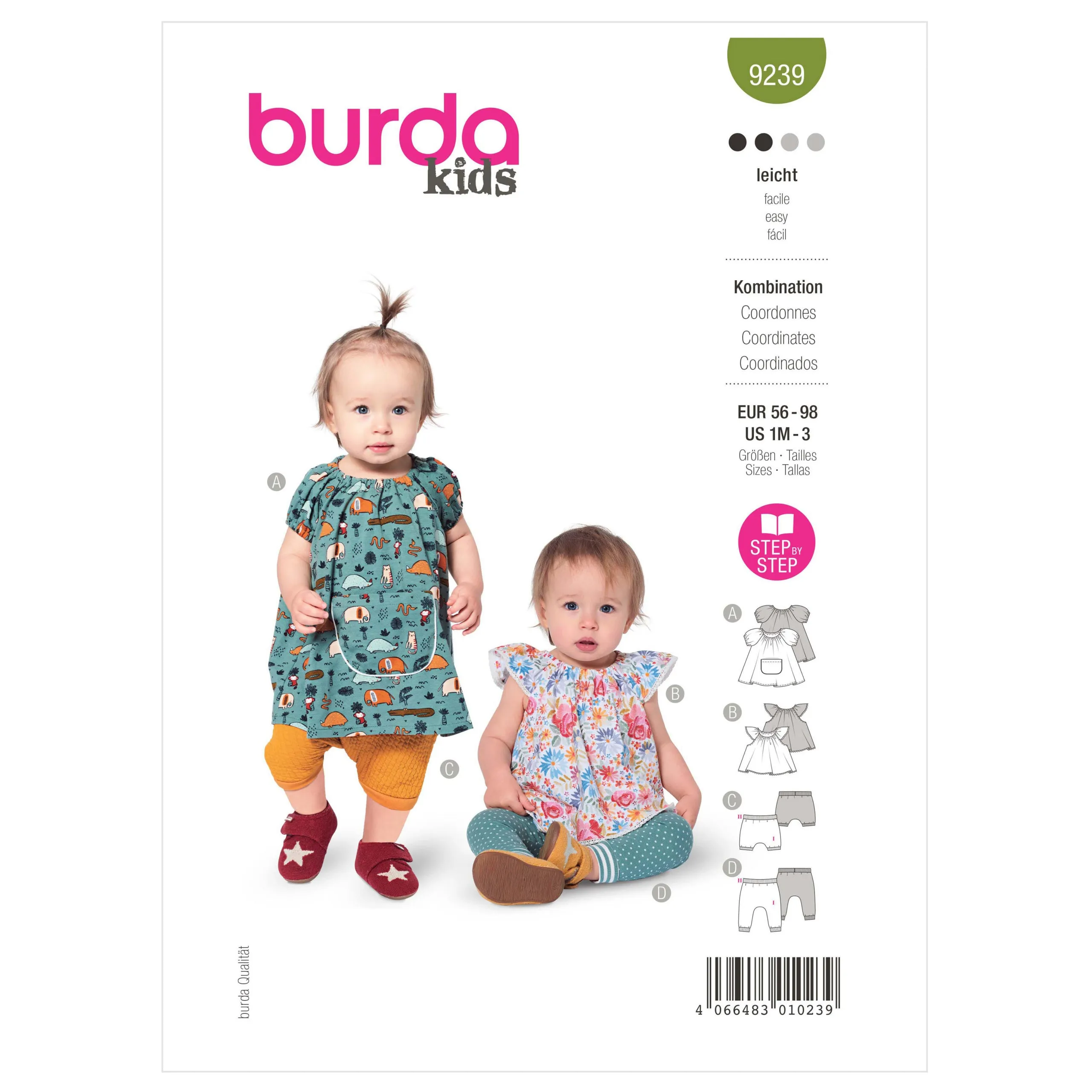 Burda Pattern 9239 Babies' Tops and Bottoms