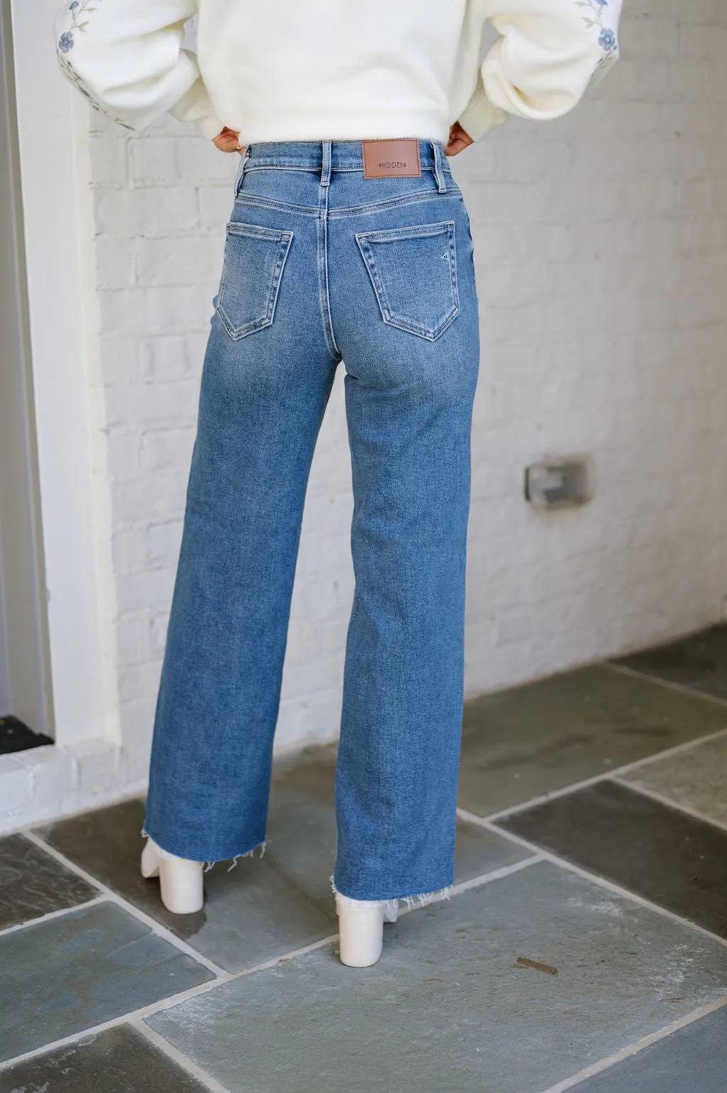 Clark Dad Jeans-Medium Dark