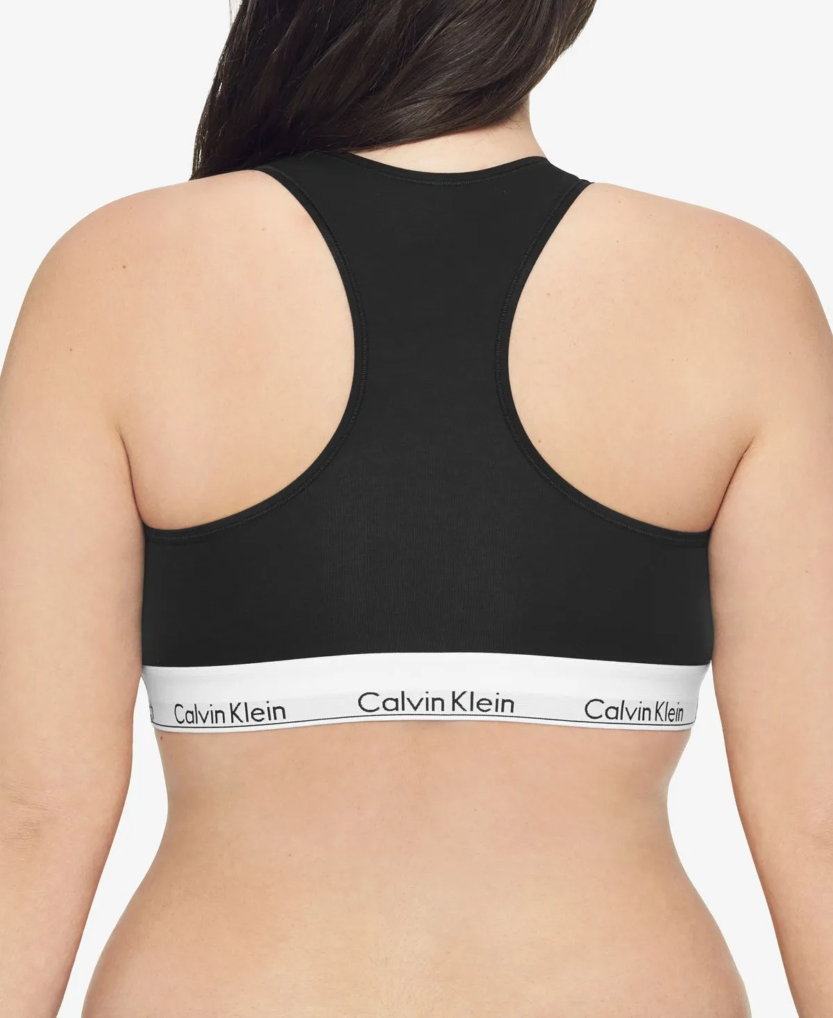 Contemporary Unlined Cotton Plus Size Bra QF5116 Calvin Klein black