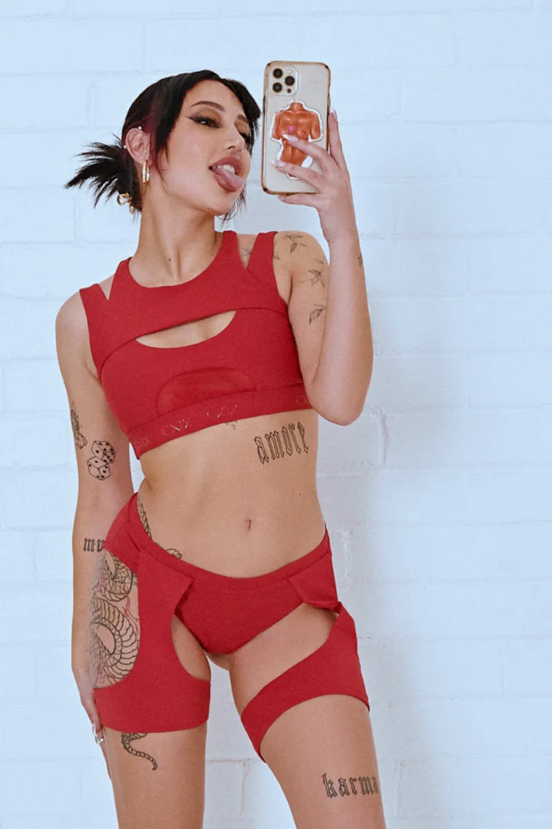 CXIX BaddieBabe Garter Bottoms - Chilli