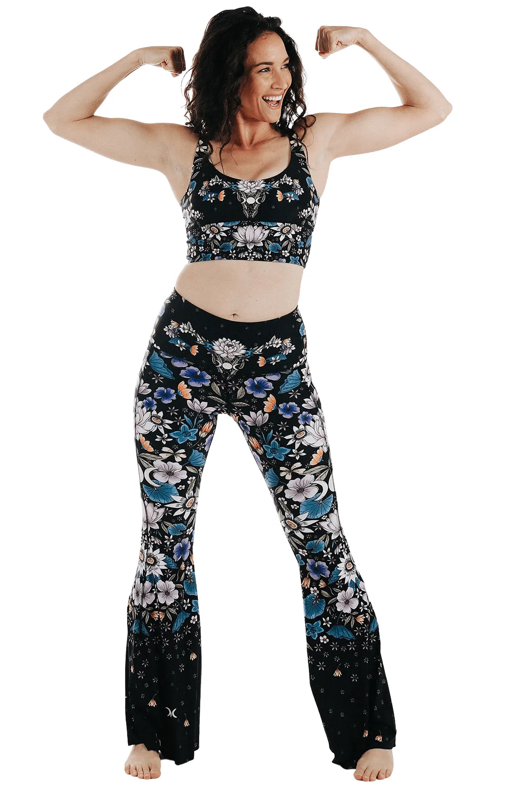 Divine Feminine Printed Bell Bottoms by Yoga Democracy