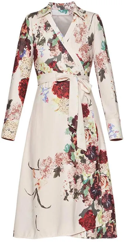 Floral Print Wrap Dress