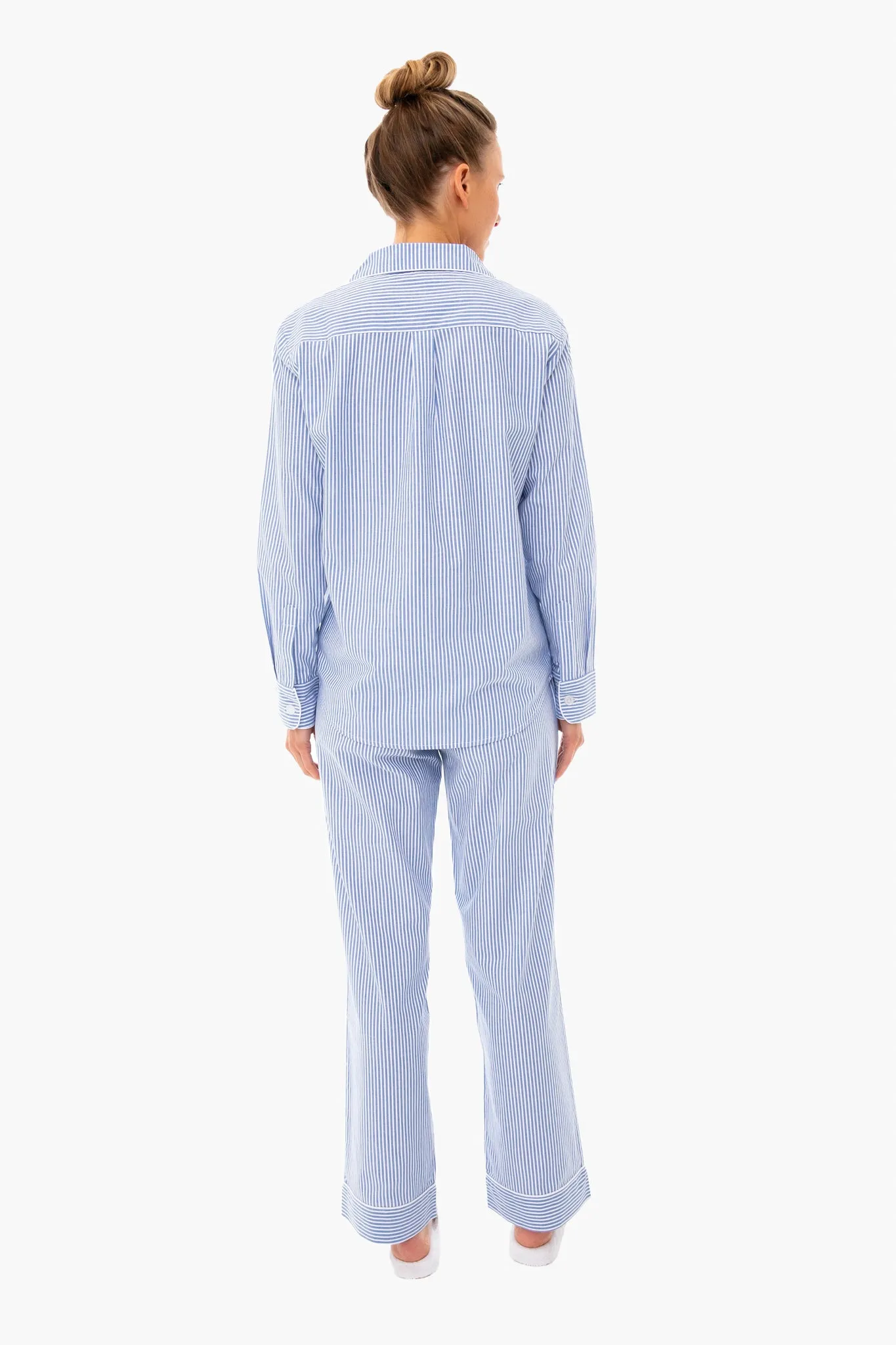 French Blue Seersucker Pajama Set