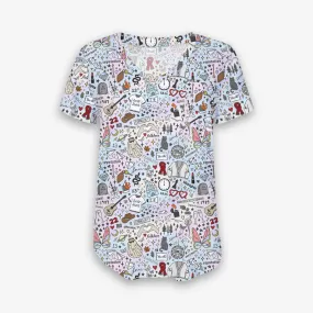 Gifts Galore On Tour - Women's Printed Bamboo Short Sleeve Top