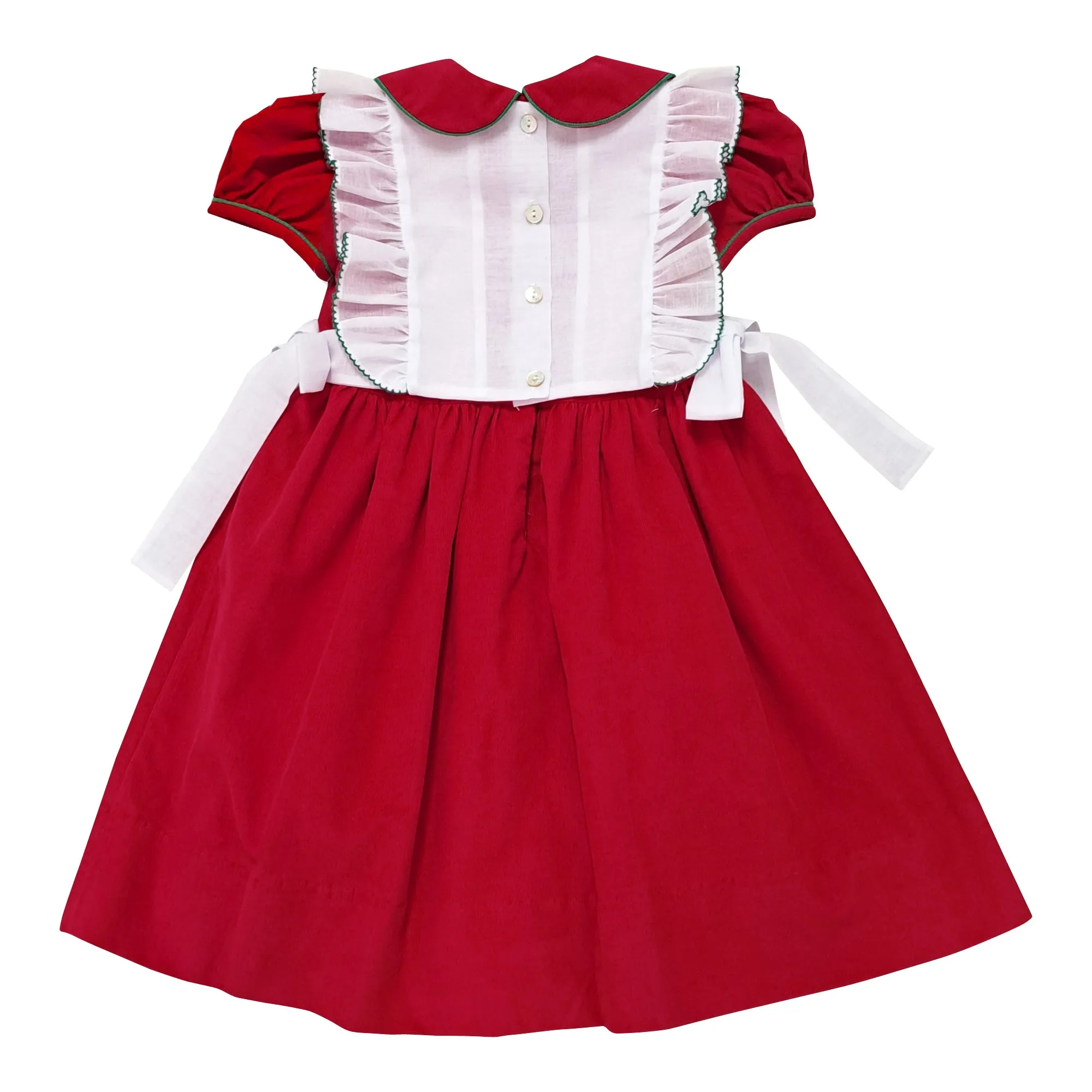 Girl's "Gingerbread" Ruffle Apron Christmas Dress