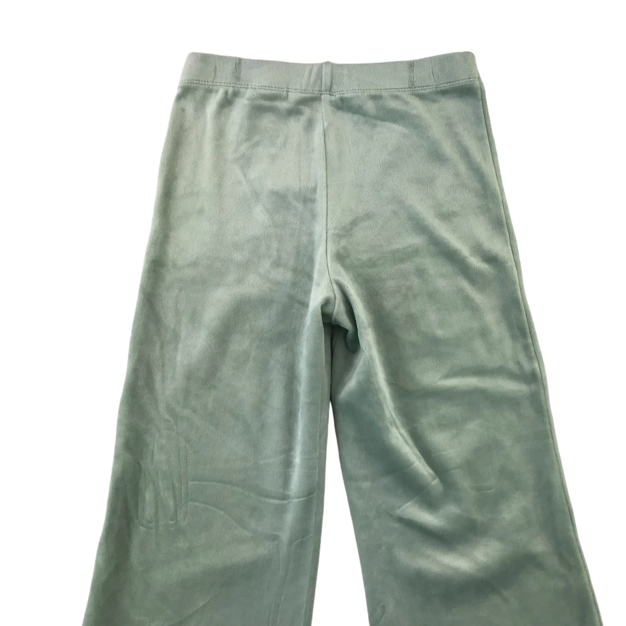 H&M leggings 9-10 years sage green fleecy wide leg loungewear bottoms