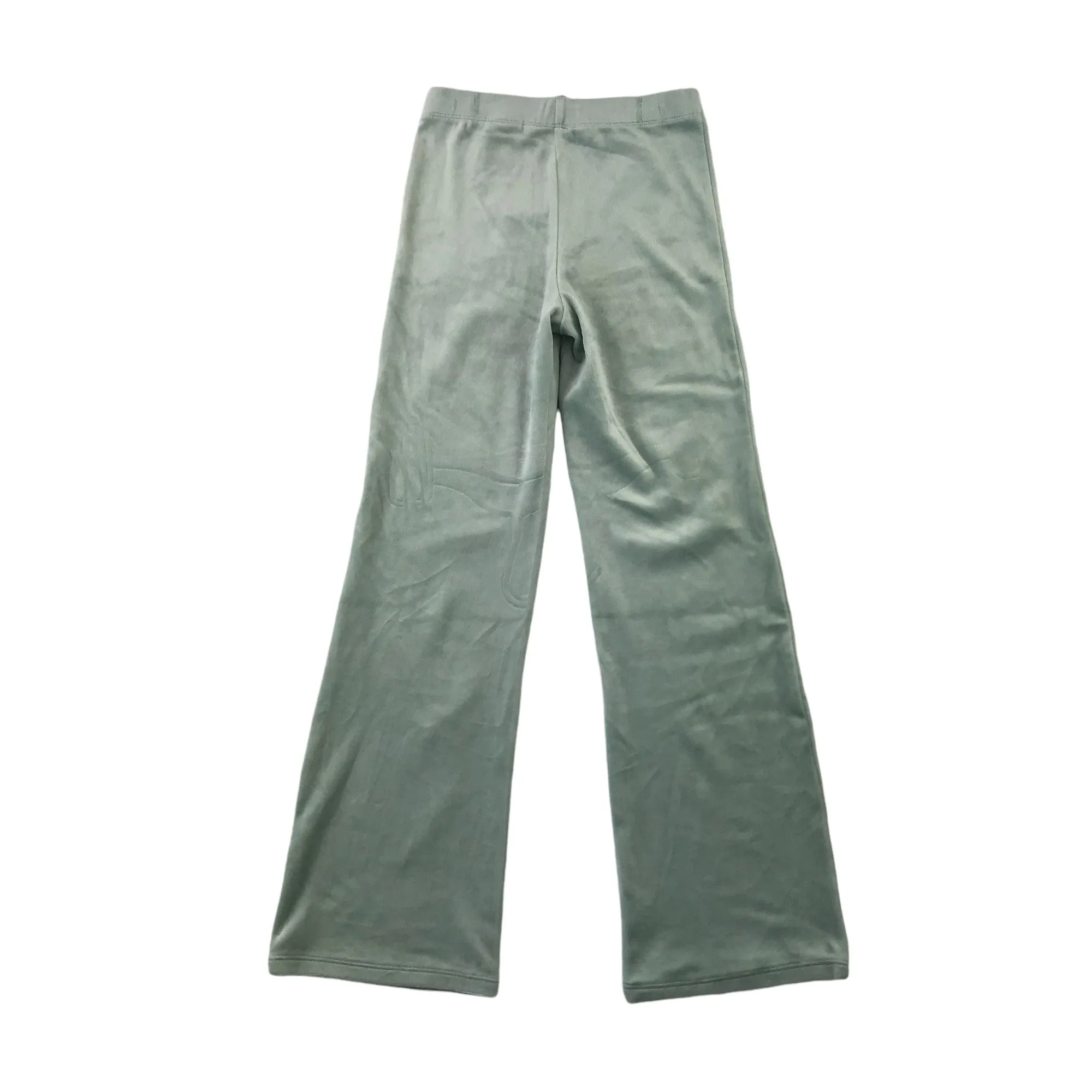 H&M leggings 9-10 years sage green fleecy wide leg loungewear bottoms