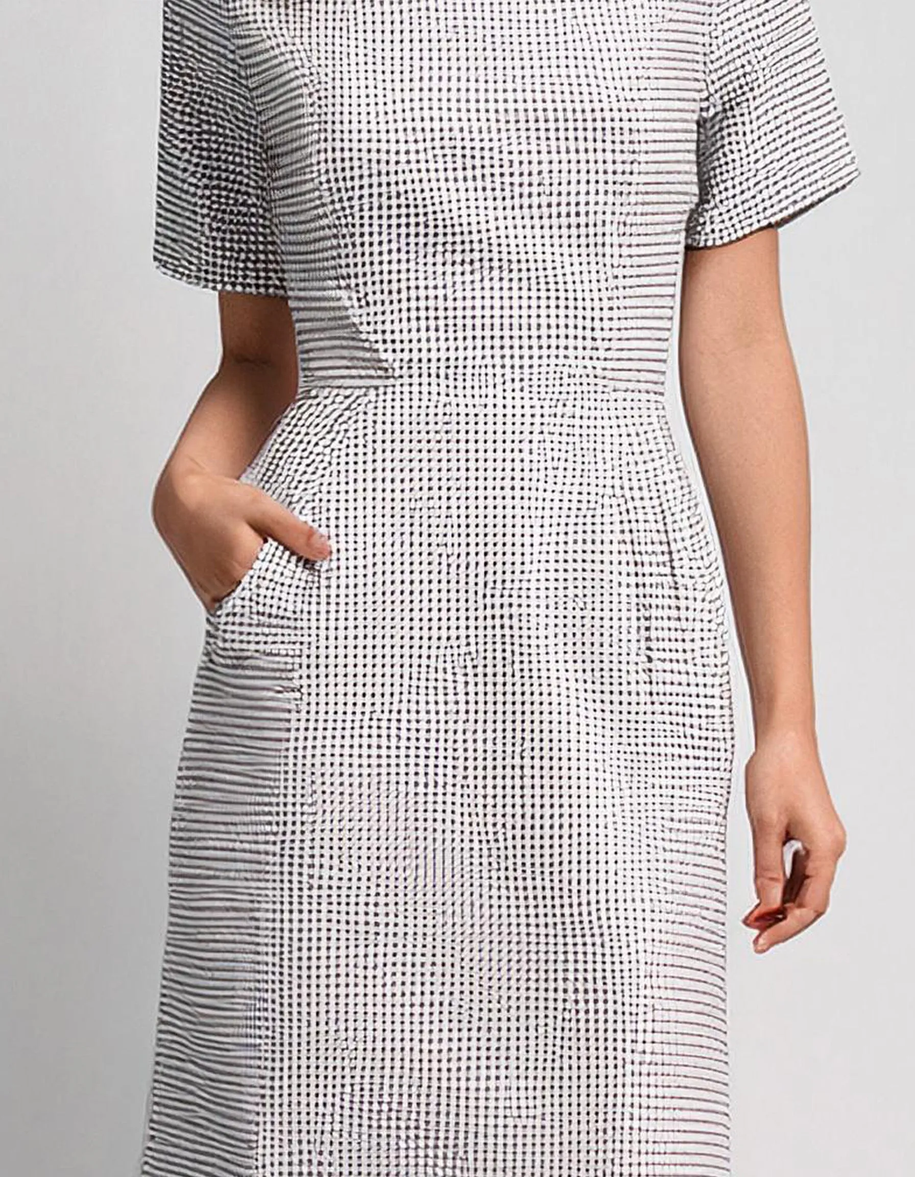 Heather Gray Draped Shift Dresses