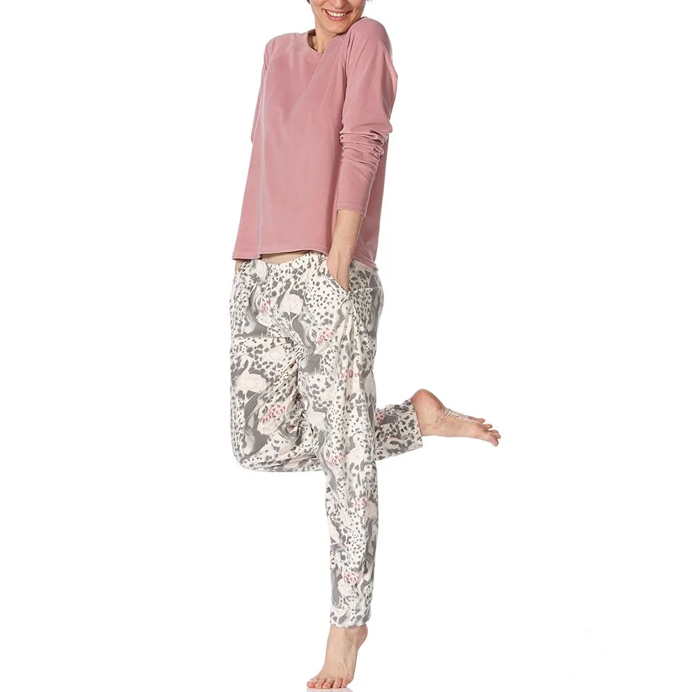 Hue Wild Flamingo Fleece Pyjama Set