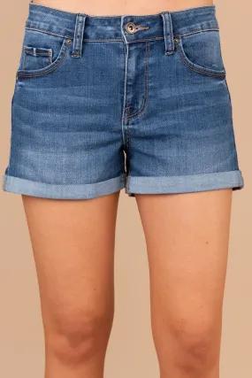 I've Got A Plan Medium Wash Denim Shorts