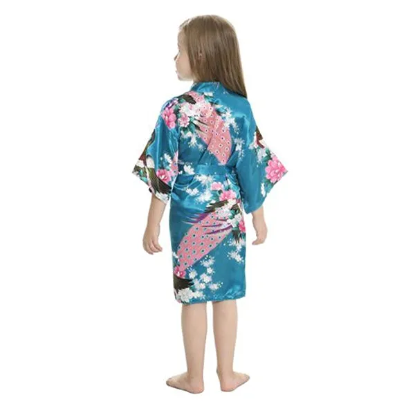 Lake Blue Mommy and Me Robes, Floral, Satin Feel