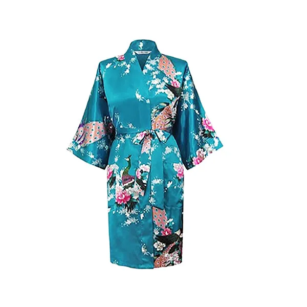 Lake Blue Mommy and Me Robes, Floral, Satin Feel