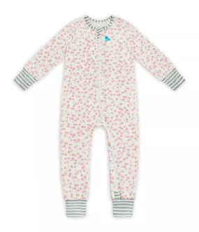 Love To Dream Enclosed Foot Romper Bubbles Dusty Pink