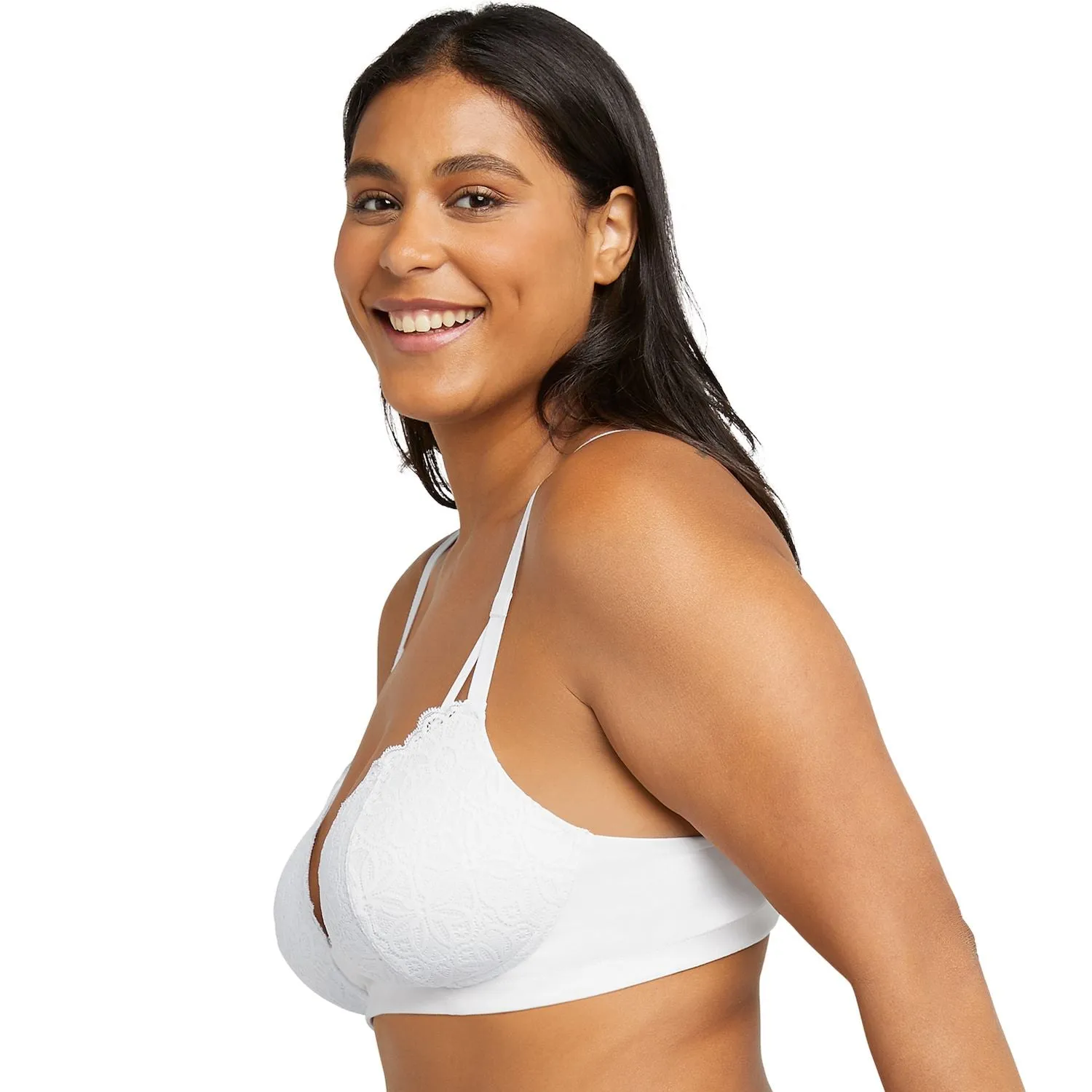 Maidenform Pure Comfort soft support bra without laces DM2314 Maidenform, white