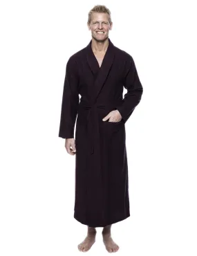 Men's 100% Cotton Flannel Long Robe