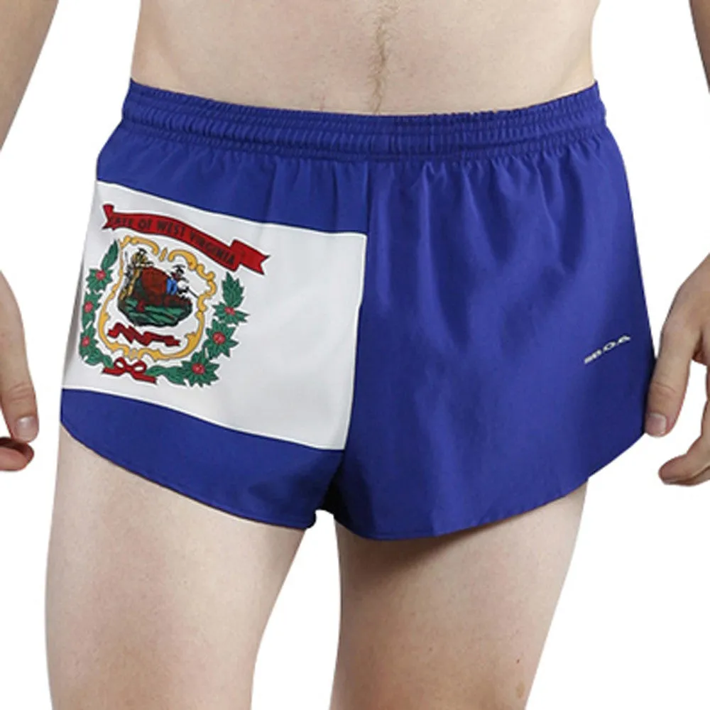 Men's 1" Elite Split Shorts- West Virginia