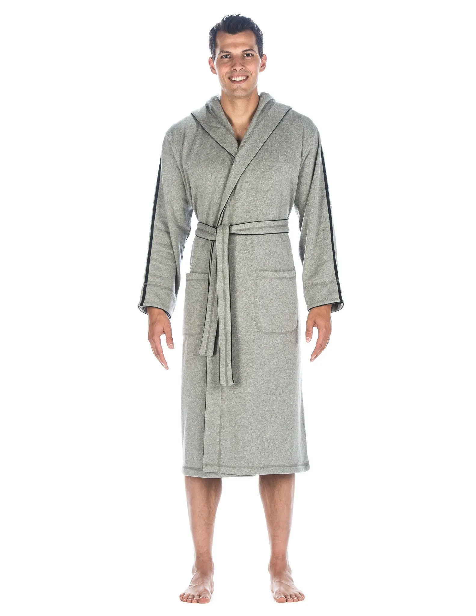 Men's Fleece Lined Hooded Robe