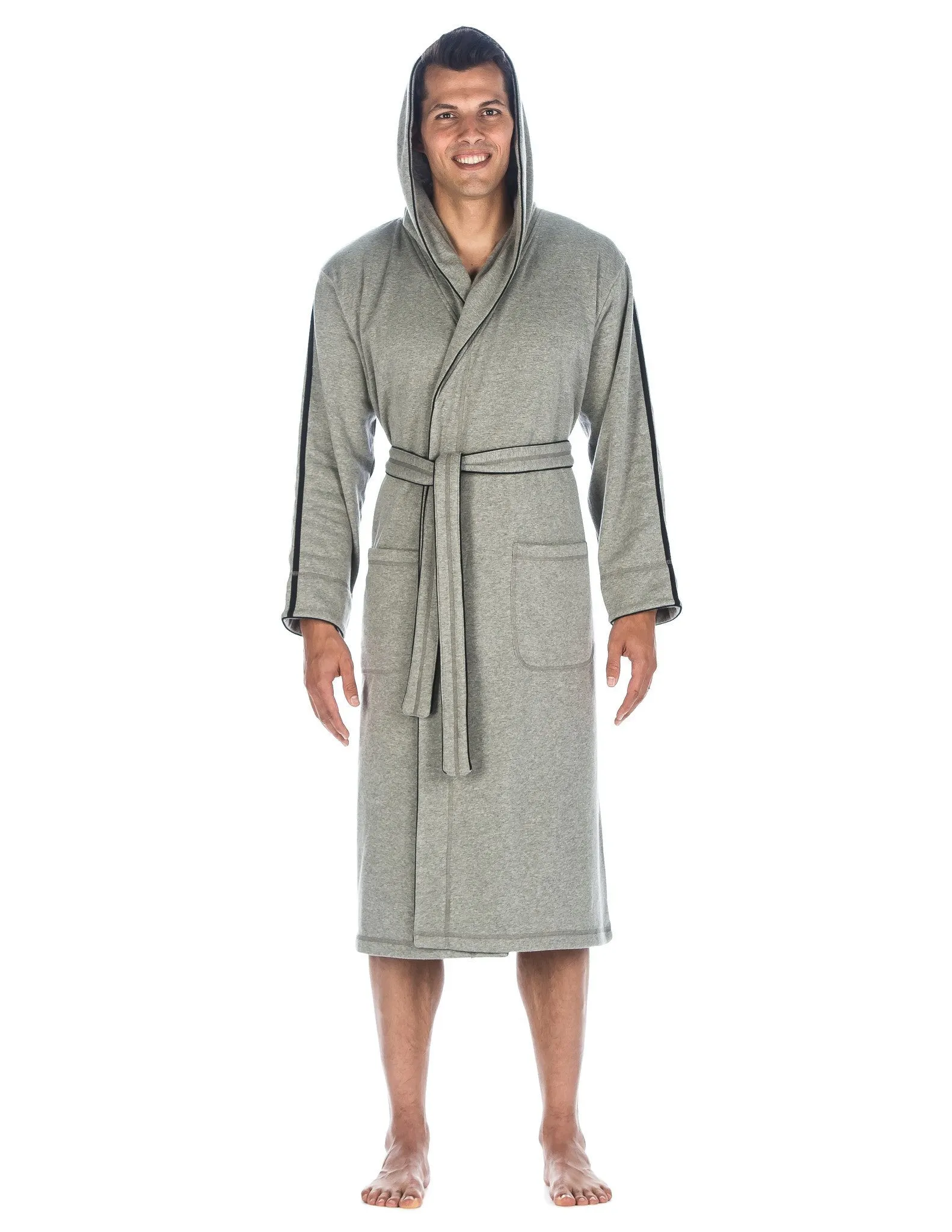 Men's Fleece Lined Hooded Robe