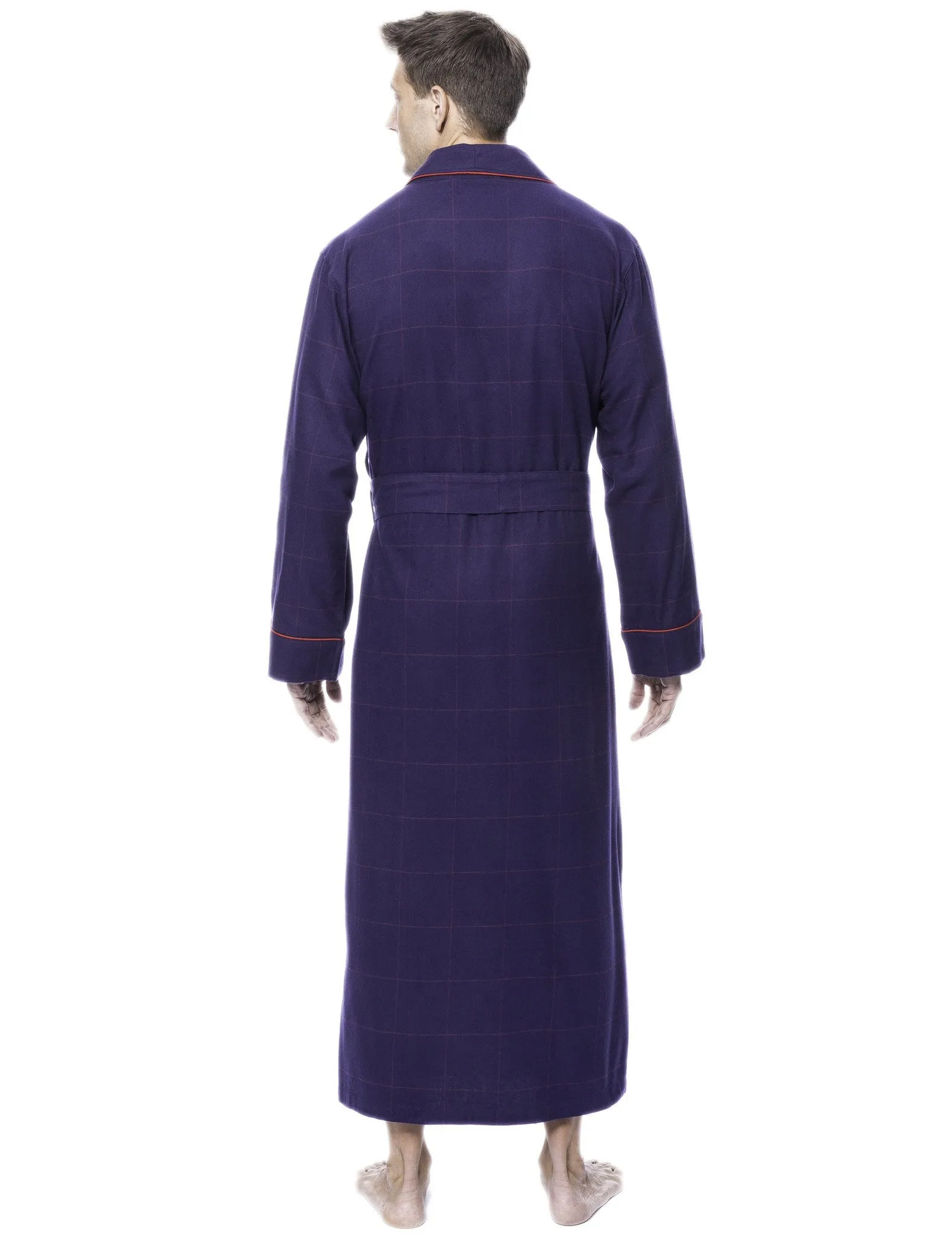 Men's Premium 100% Cotton Flannel Long Robe