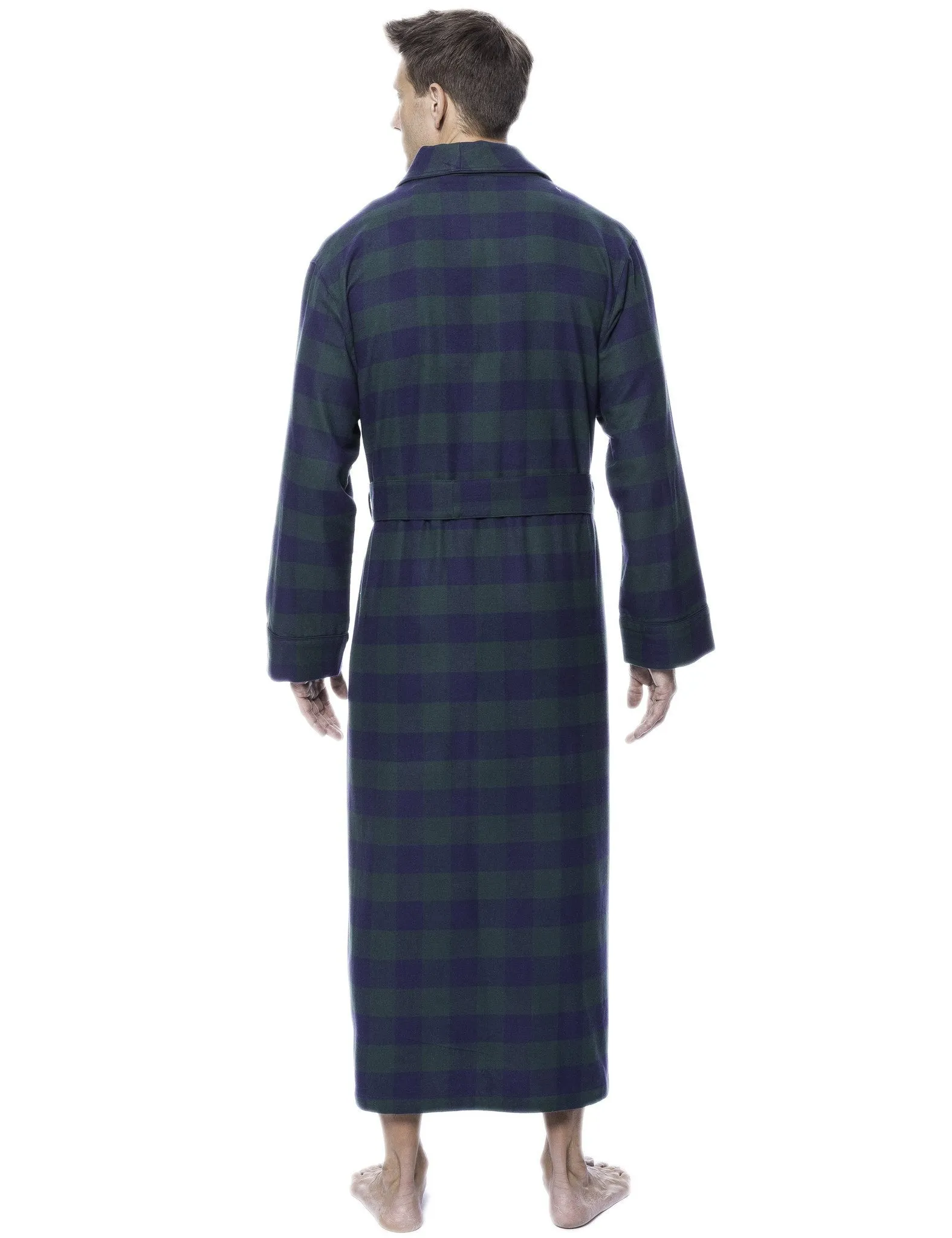 Men's Premium 100% Cotton Flannel Long Robe