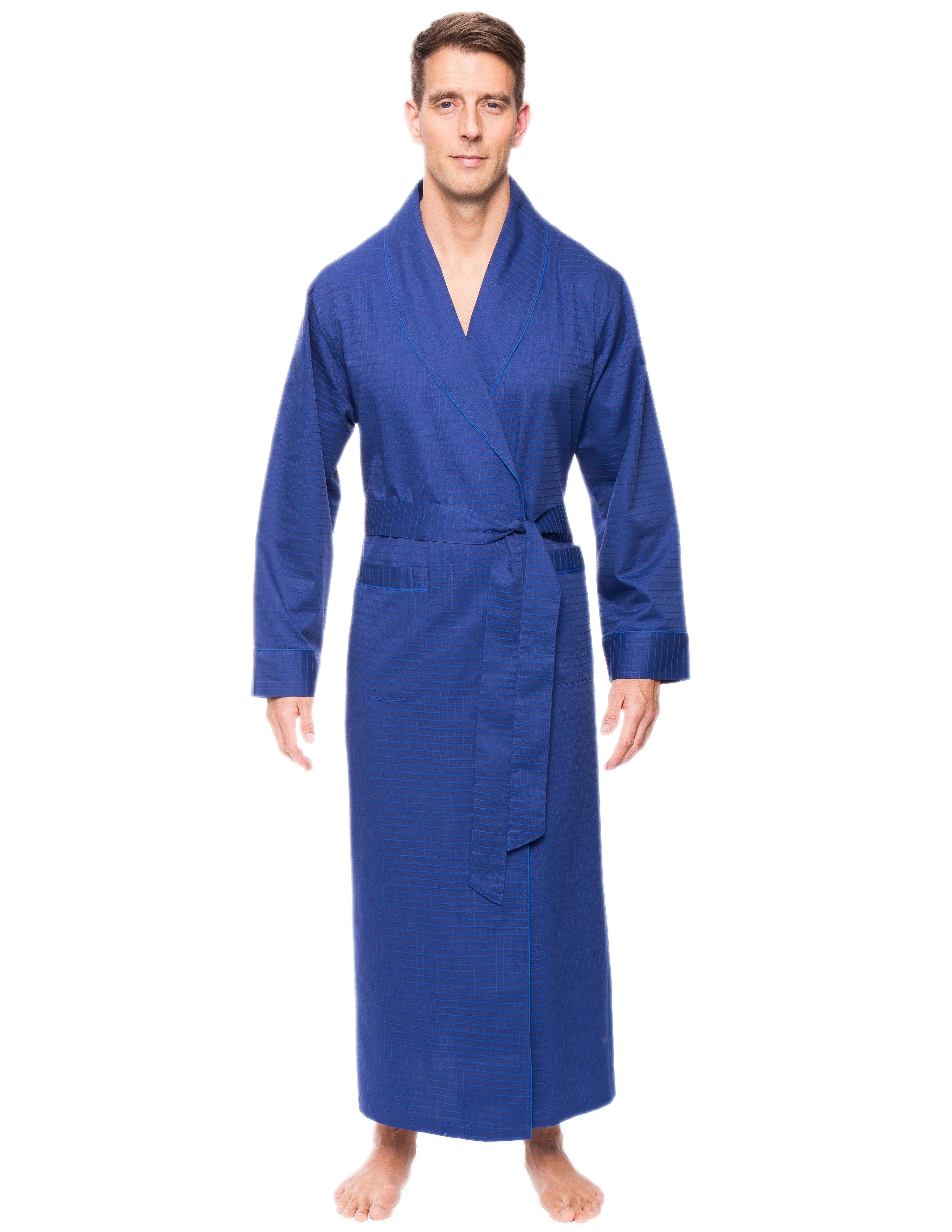 Mens Premium 100% Cotton Full-Length Robe