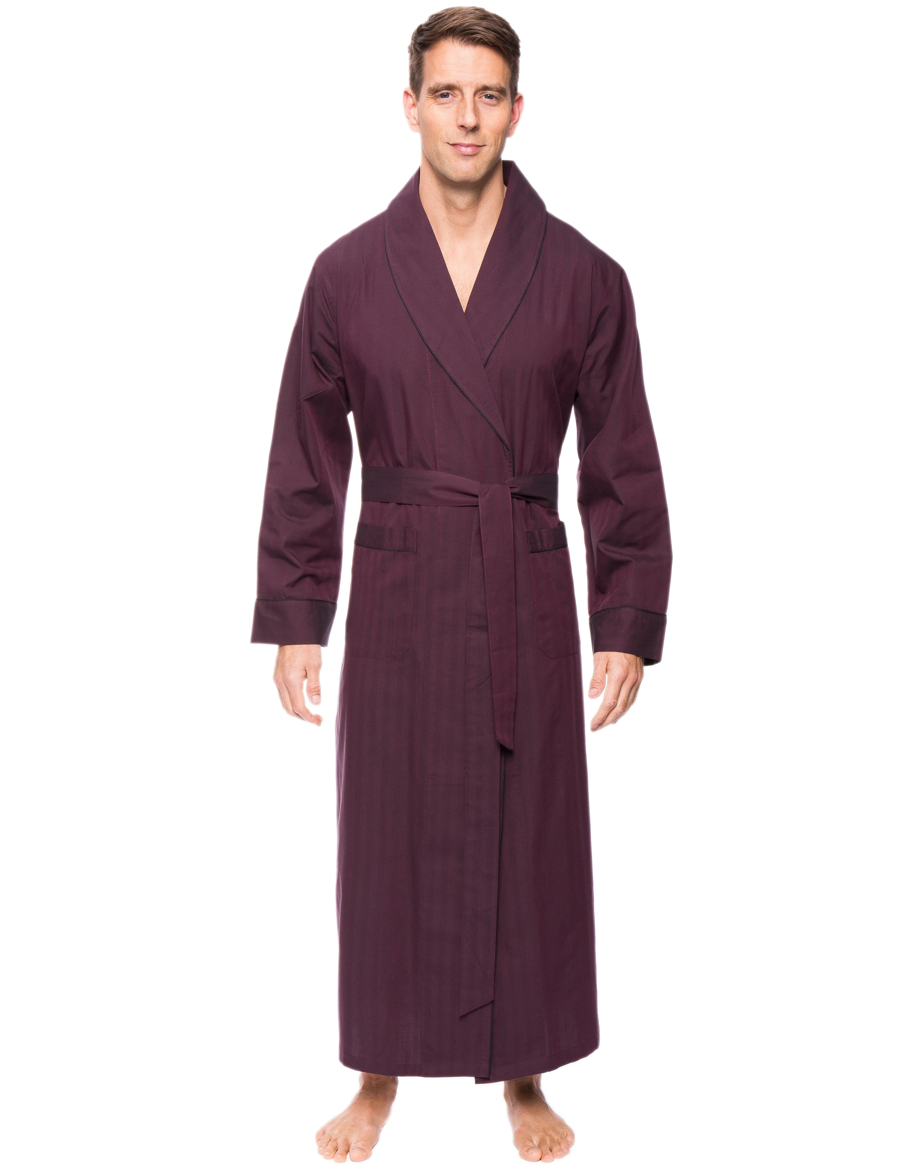 Mens Premium 100% Cotton Full-Length Robe