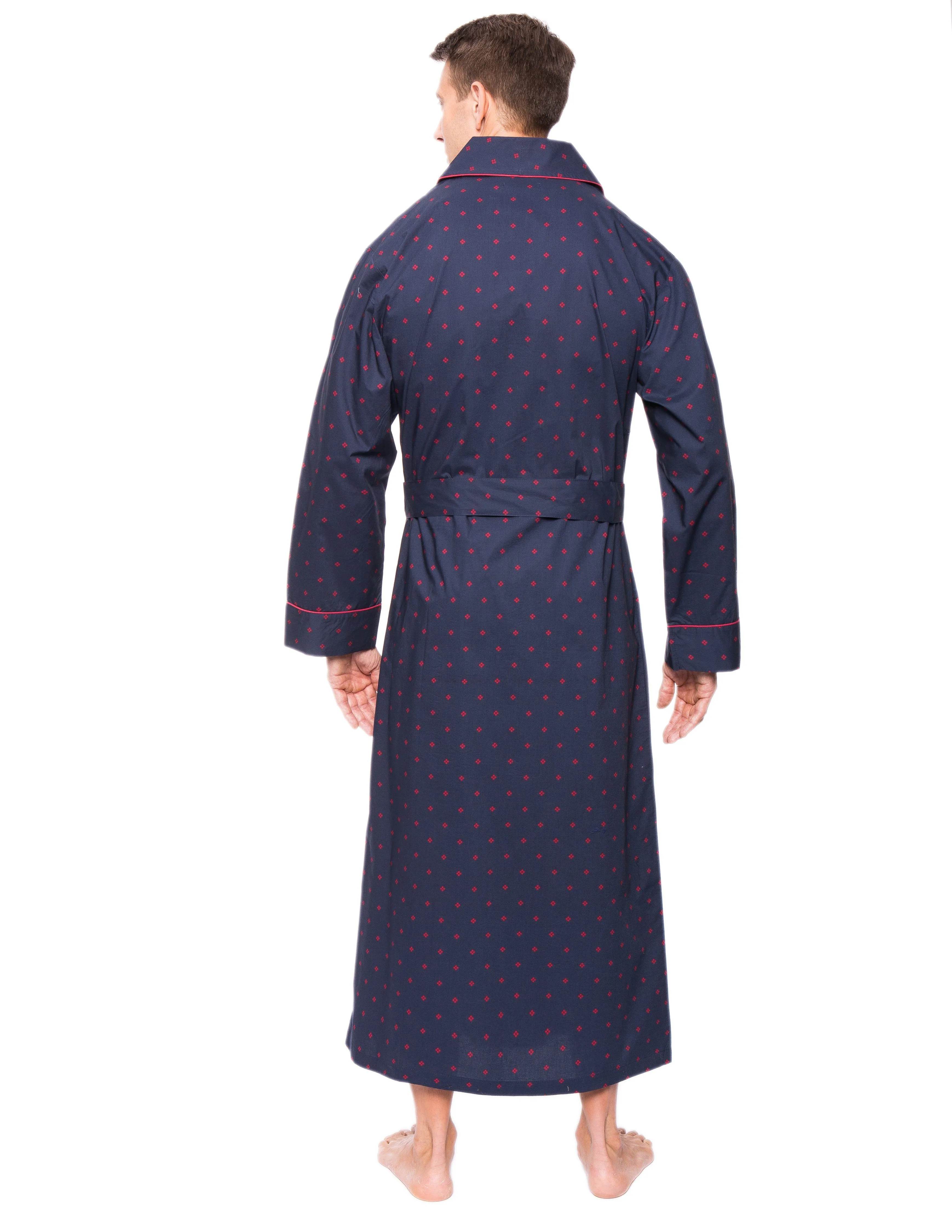 Mens Premium 100% Cotton Full-Length Robe