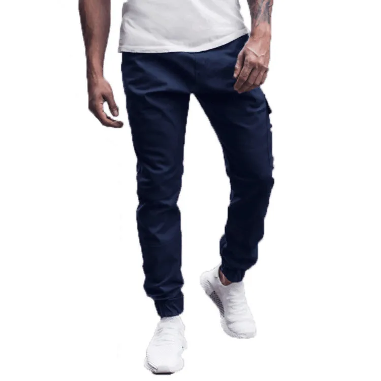 Men's Side Zipper Pocket Decoration Casual Long Pants