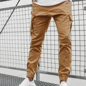 Men's Side Zipper Pocket Decoration Casual Long Pants