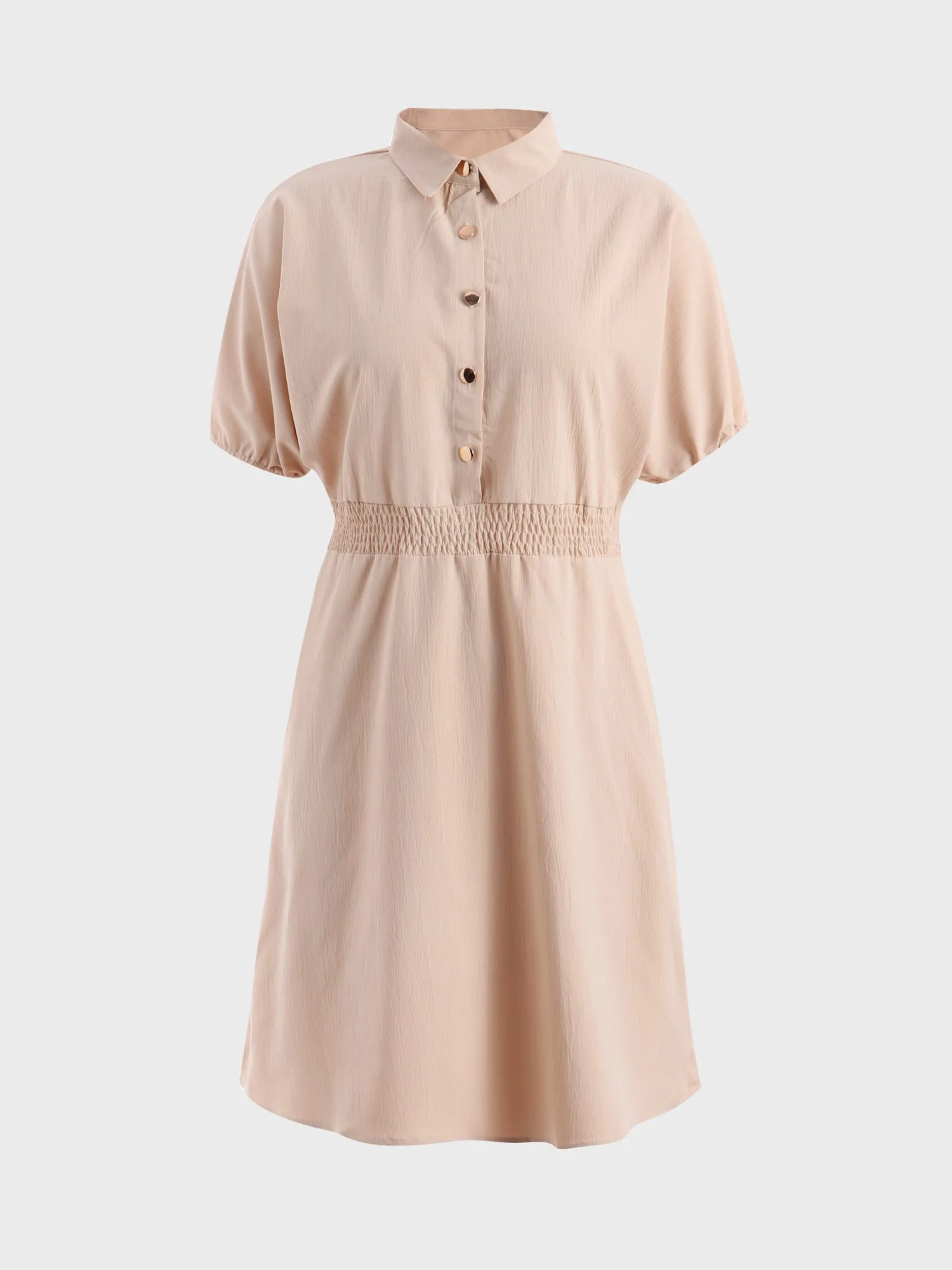 Midsize Summery Snatch-Waisted Polo Dress