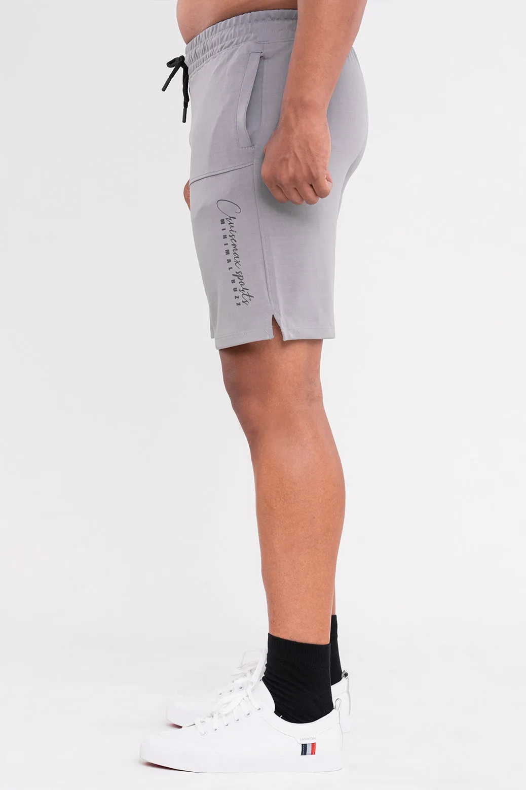 Minimal Buzz Ultra Active wear Shorts-Light grey