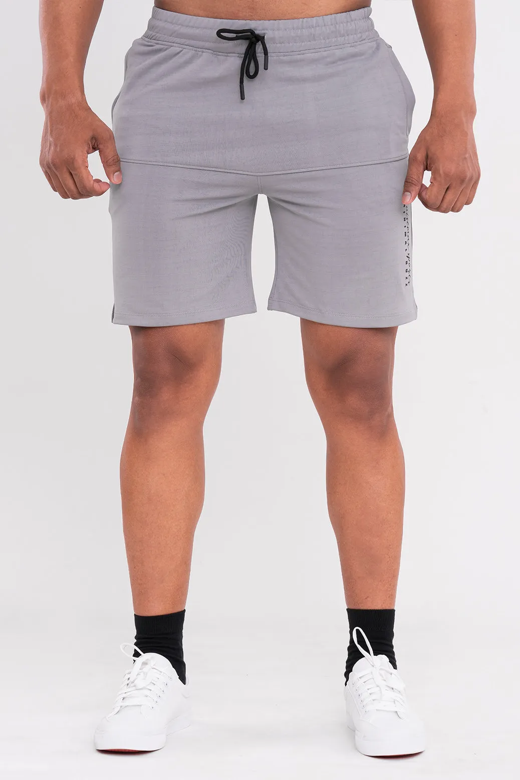 Minimal Buzz Ultra Active wear Shorts-Light grey