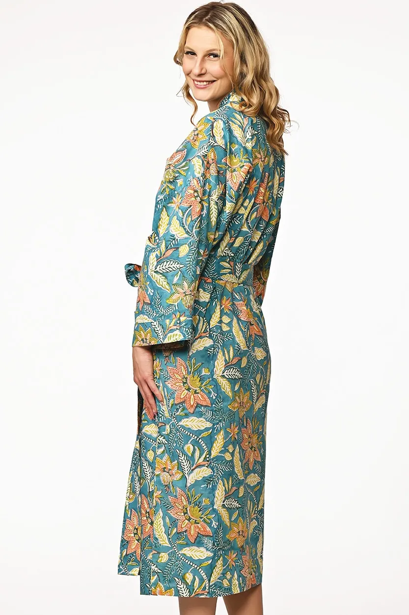 NEW! Long Cotton Robe - Island Sunrise