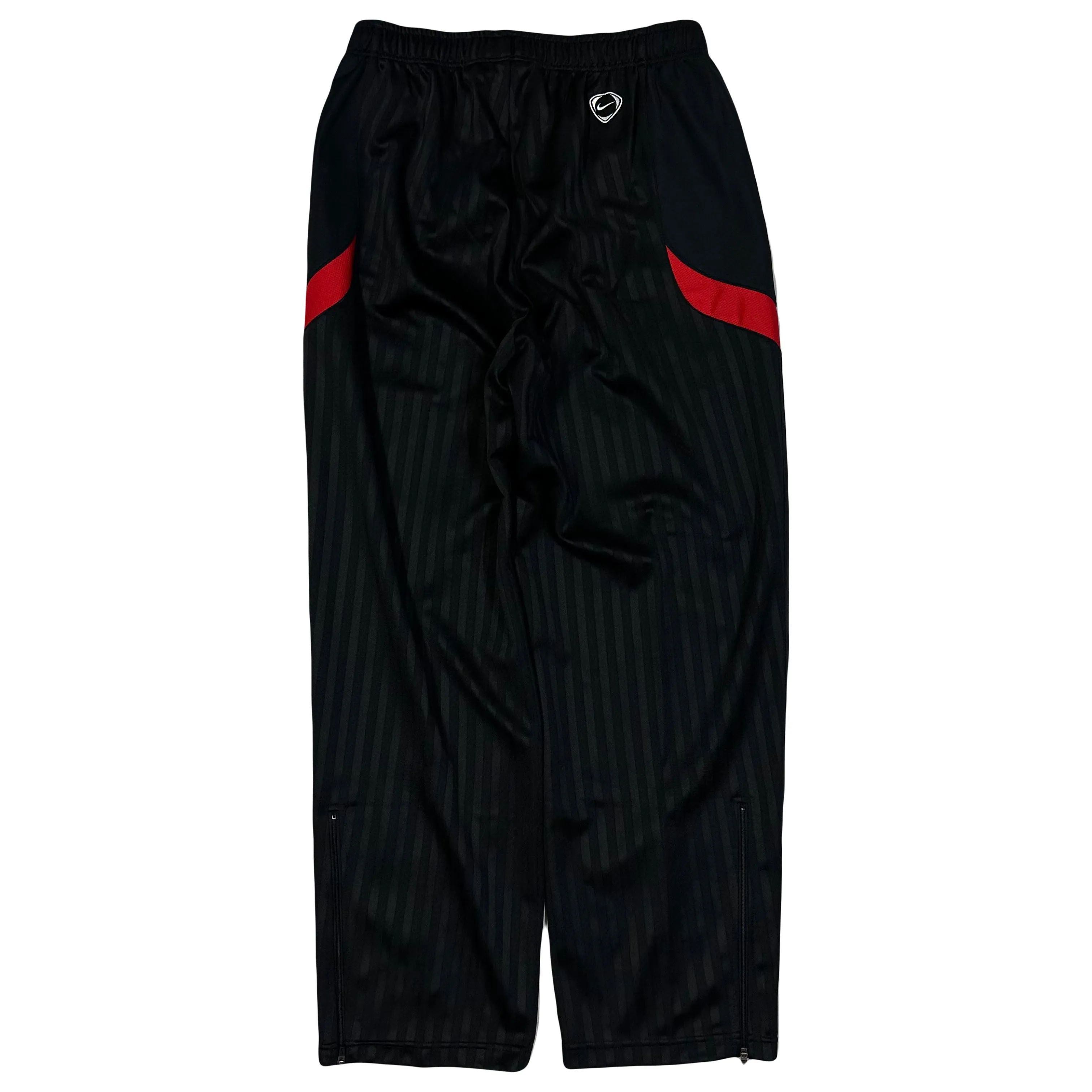 Nike 2000s Nylon Tracksuit In Black & Red ( XL )