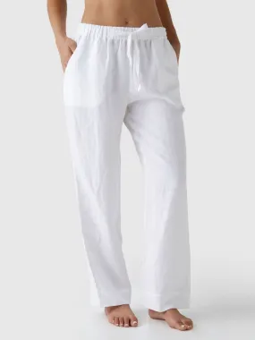 Nimes White Linen Pants by Linen House