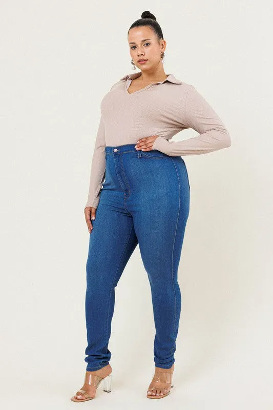 Premium Plus Size Skinny Jeans