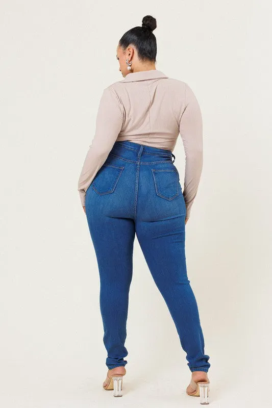 Premium Plus Size Skinny Jeans