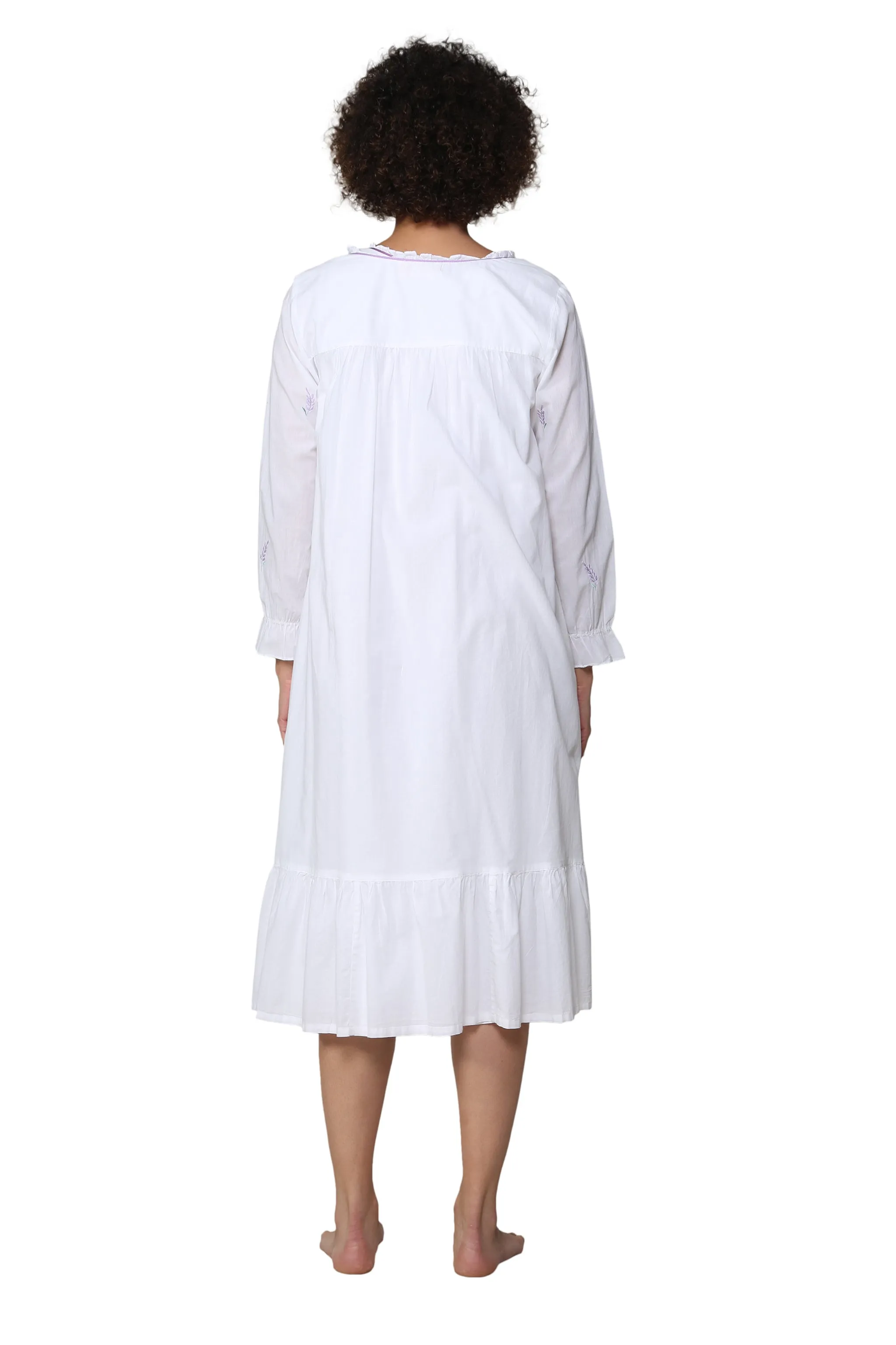 Scoop Neck Embroidered Robe