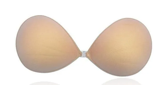 Sexy Women Invisible Push Up Bra Self-Adhesive Silicone Bust Front Closure