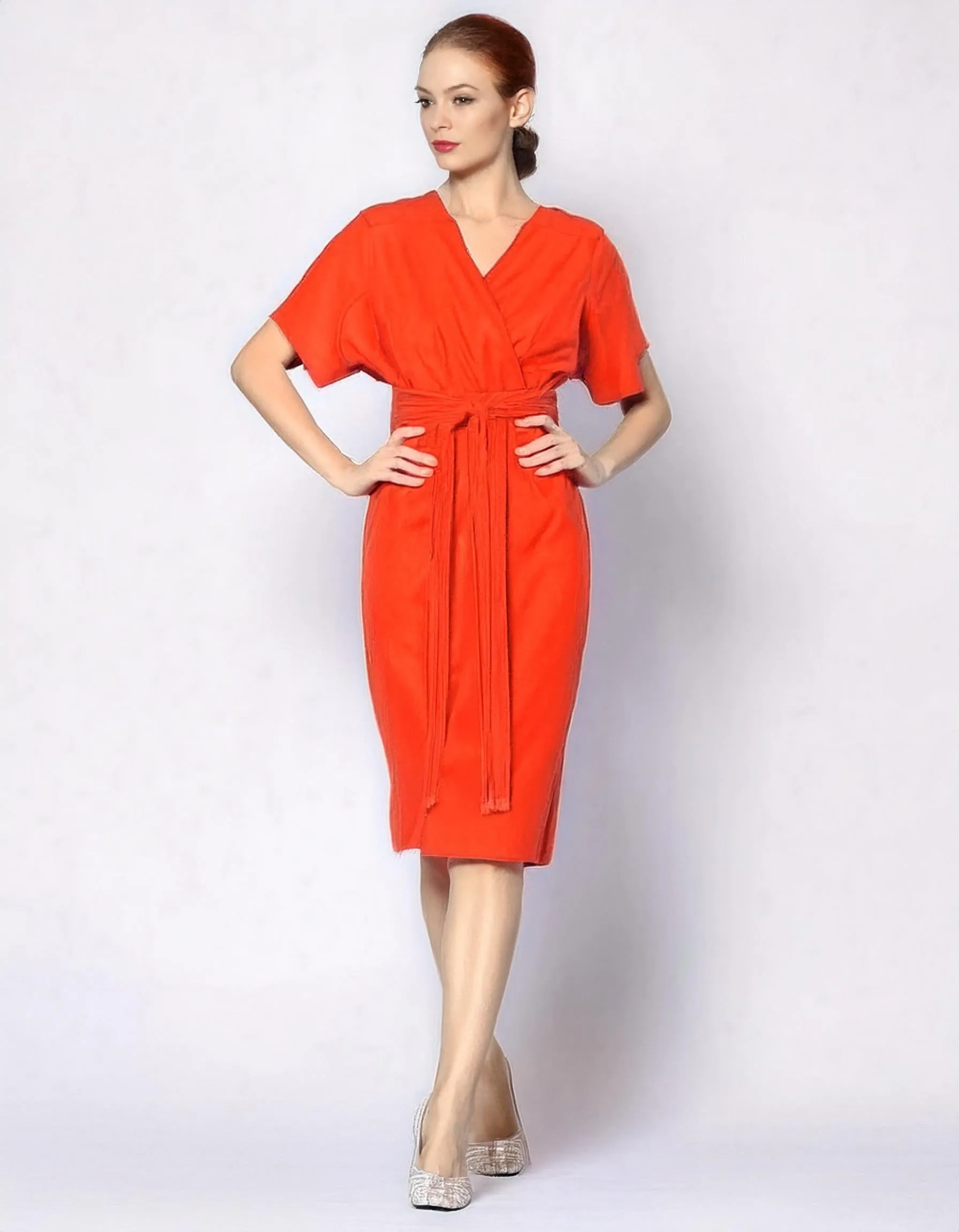 Tangerine Dream Wrap Dress