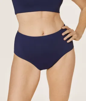 The High Waist Bikini Bottom - Flat - Navy