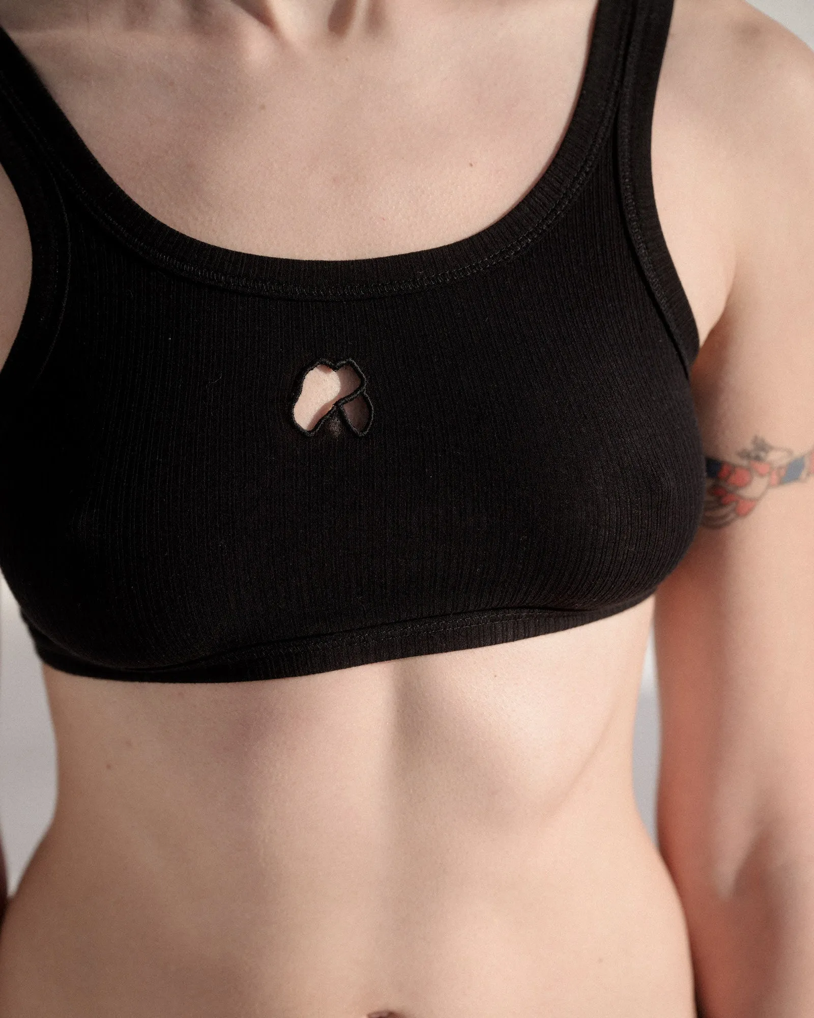 Tooth Bra - Organic Cotton Rib - Black